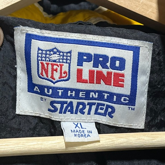 Vintage 90s Pittsburgh Steelers Starter Puffer Jacker Mens XL Pro Line NFL - Picture 8 of 15